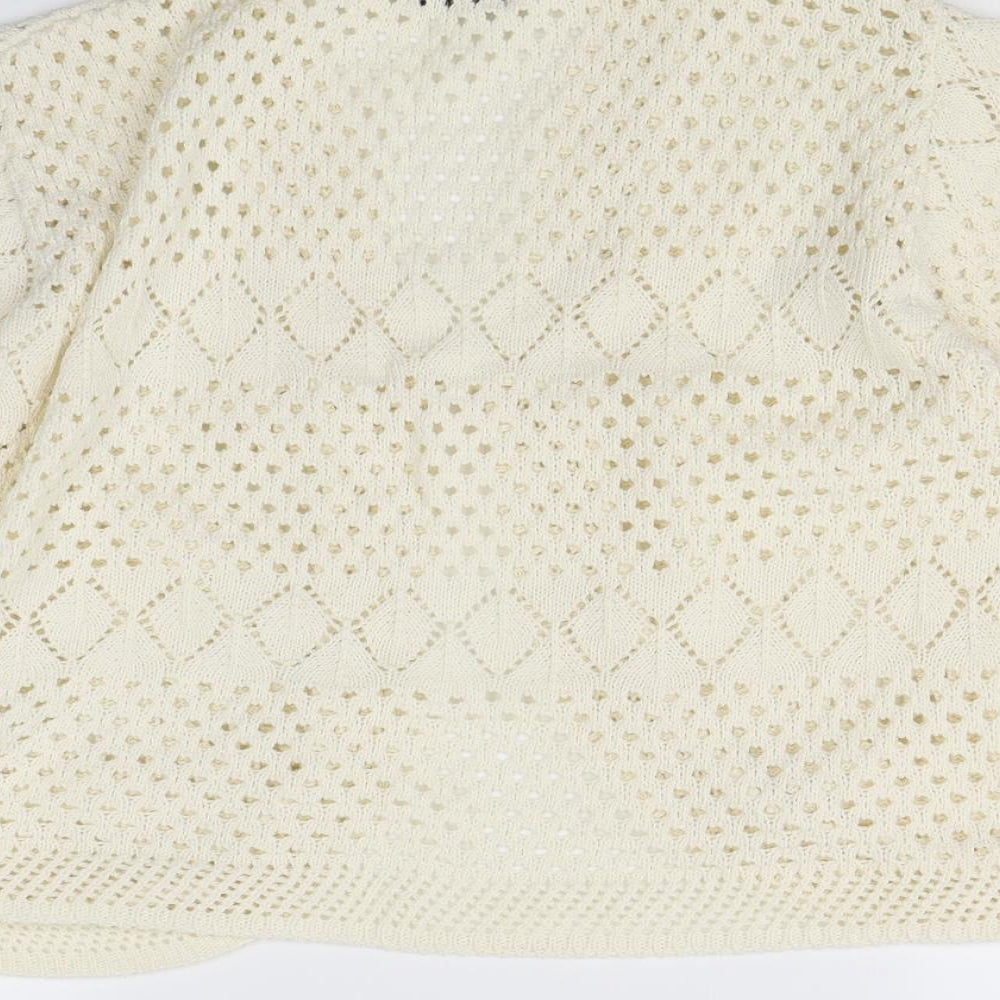 Brand and care label for CHIC women’s ivory cardigan jumper, size XL