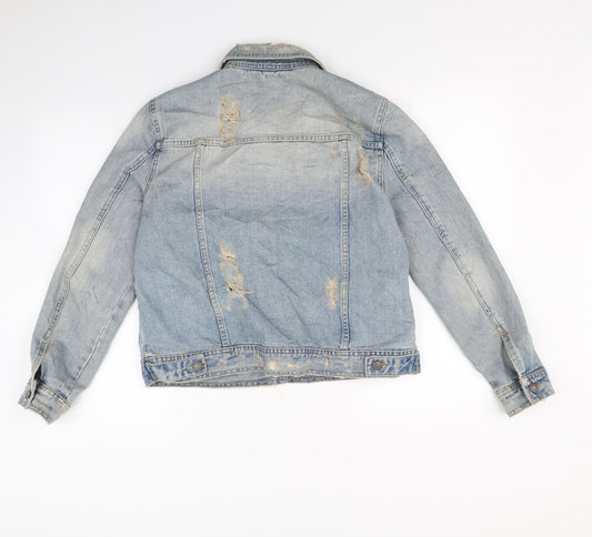 Mango Womens Blue Jacket Size L
