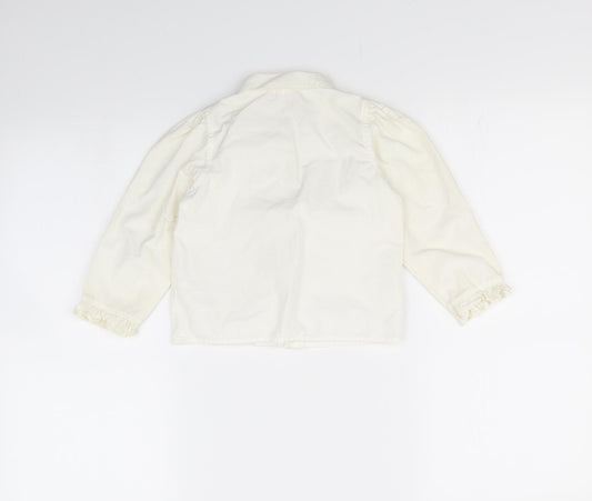 Gap Girls White Basic Button-Up Size 2 Years