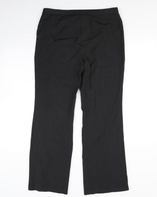 M&S Womens Grey Dress Pants Trousers Size 12 L28 in