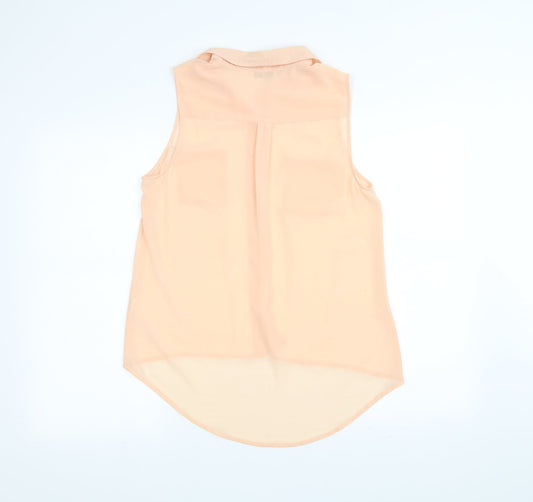 New Look Womens Pink Basic Blouse Size 8