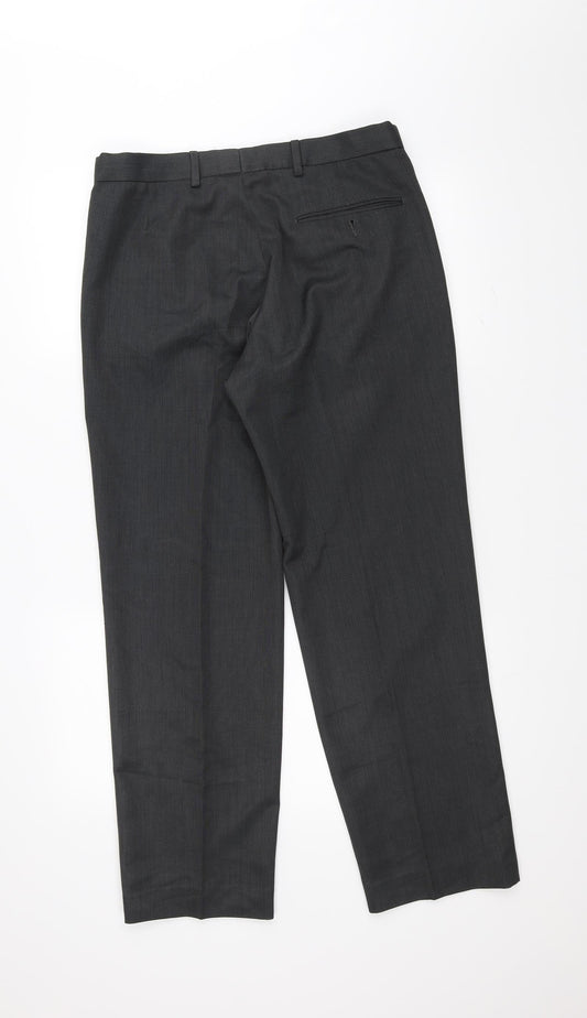 Marks and Spencer Womens Grey Dress Pants Trousers Size 32 L30 in