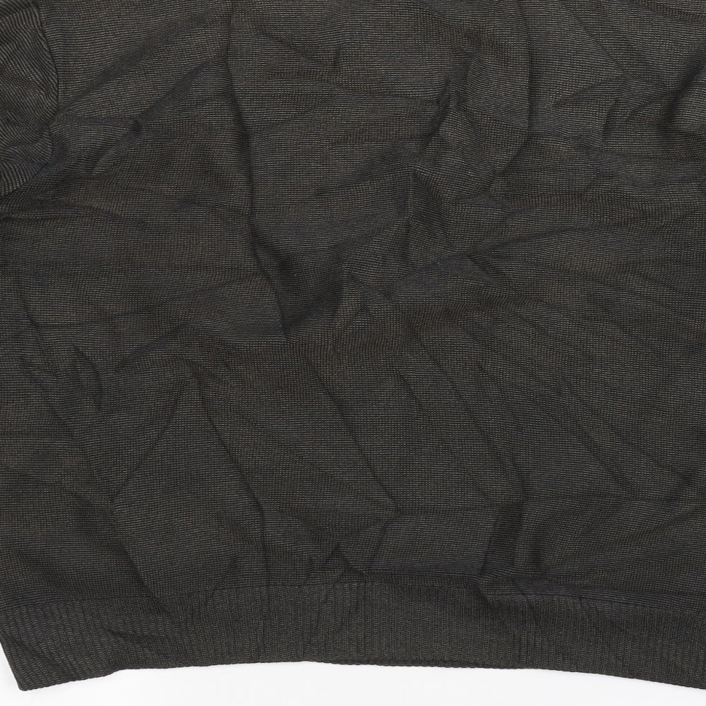 Brand and care label for Marks & Spencer men’s black jumper, size M