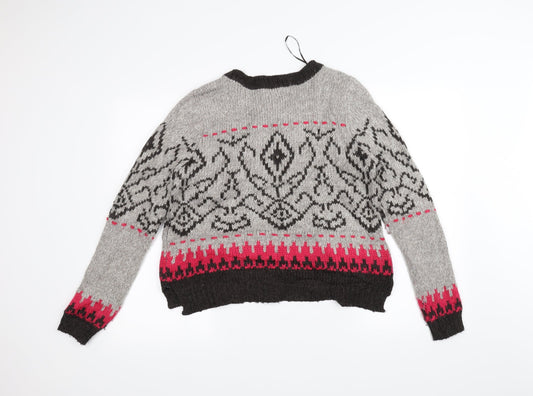 Marks and Spencer Womens Grey Knit Pullover Jumper Size 12