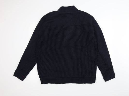 Atlantic Bay Mens Blue Knit Jacket Size M