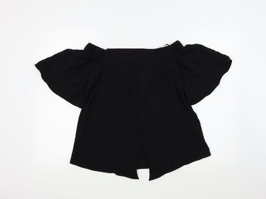 River Island Womens Black Basic Blouse Size 8