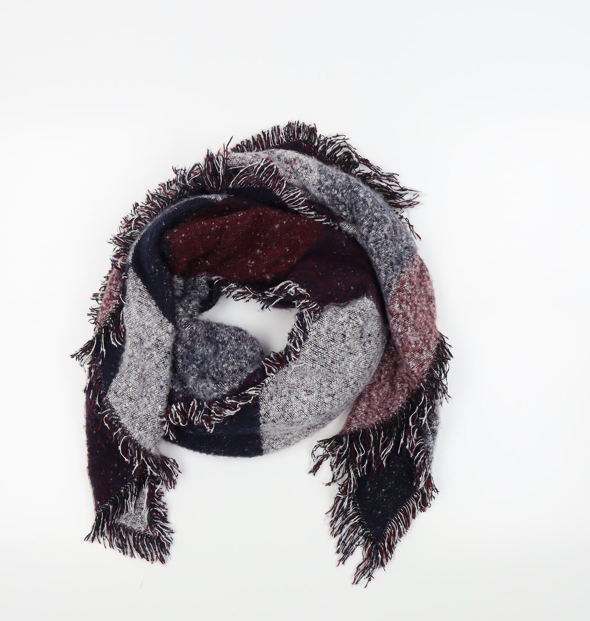 Front view of Preworn women’s purple scarf