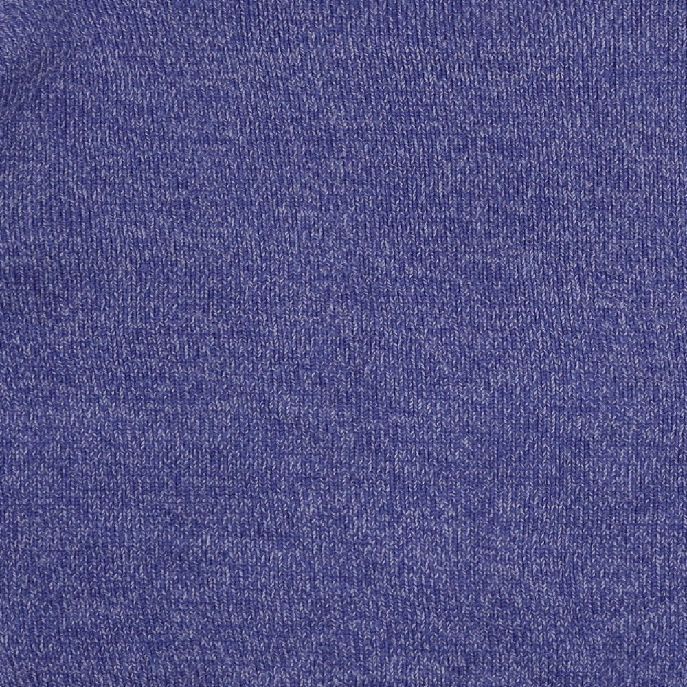 Brand and care label for isle women’s blue jumper, size M