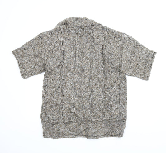 M&S Womens Brown Cardigan Jumper Size 10