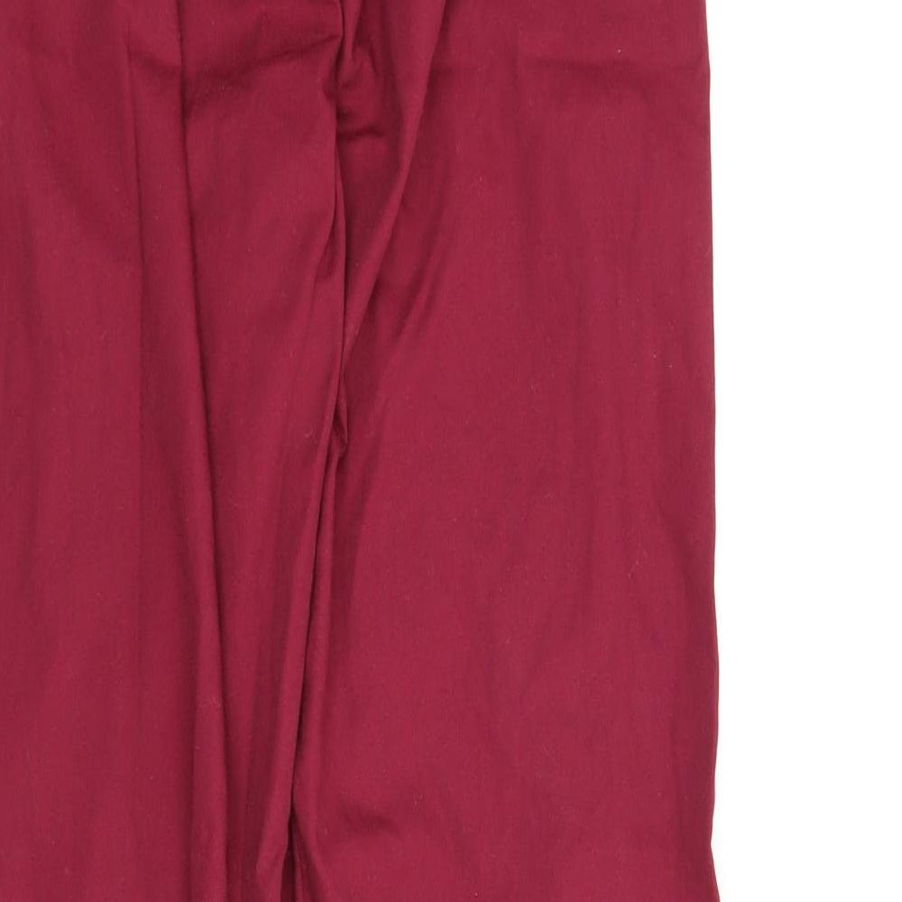 Brand and care label for Harveys women’s purple chino trousers, size XS, 26-inch leg