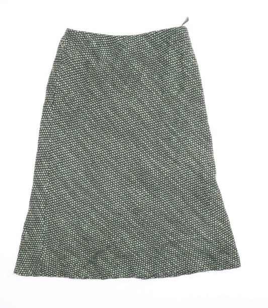 Alex & Co Womens Green A-Line Skirt Size 16 - Spotted pattern