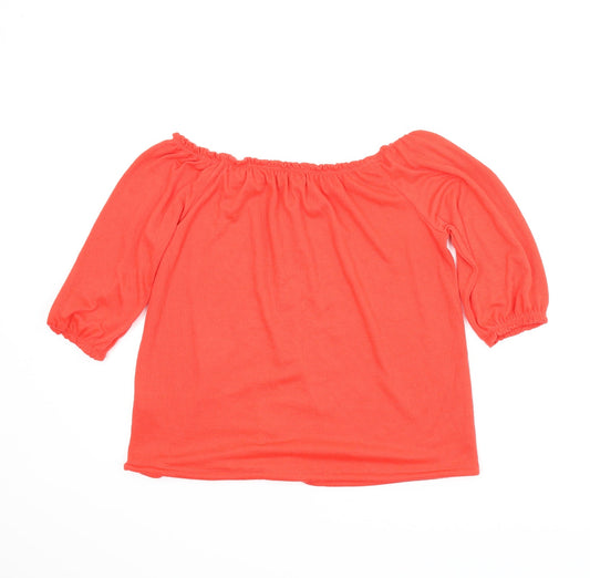 Papaya Womens Red Basic Blouse Size 12