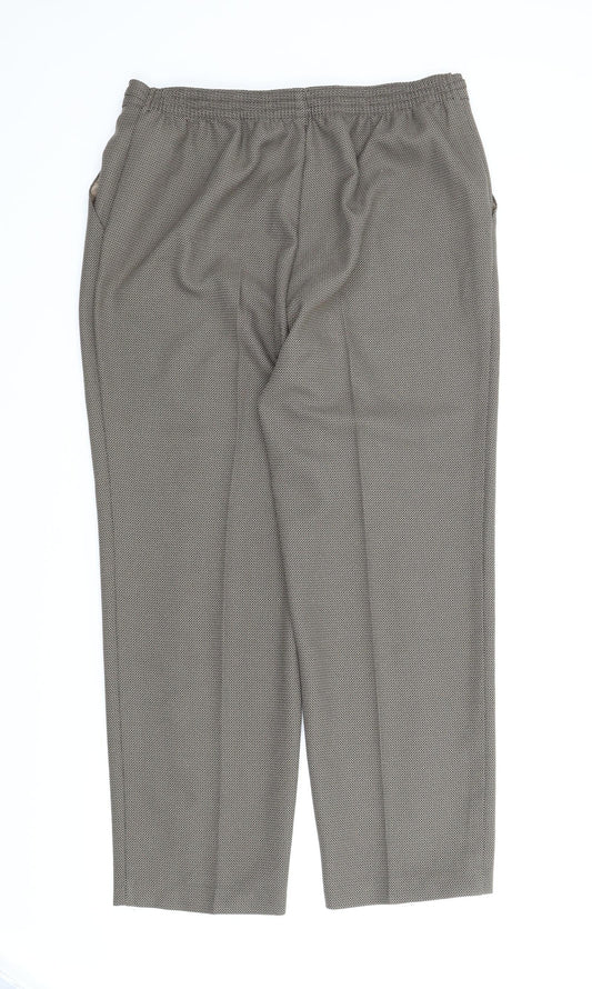 M&S Womens Brown Capri Trousers Size 14 L25 in