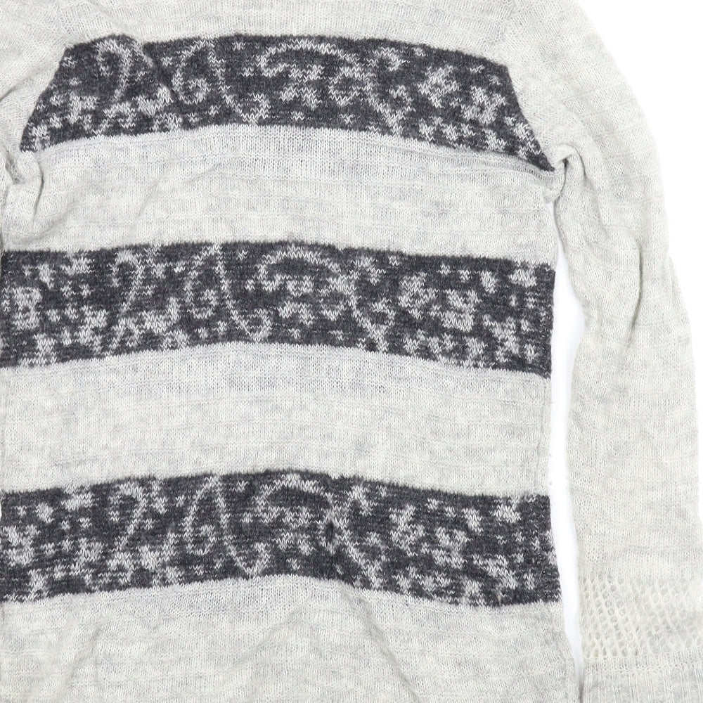 M&S Womens Grey Paisley Pullover Jumper Size M