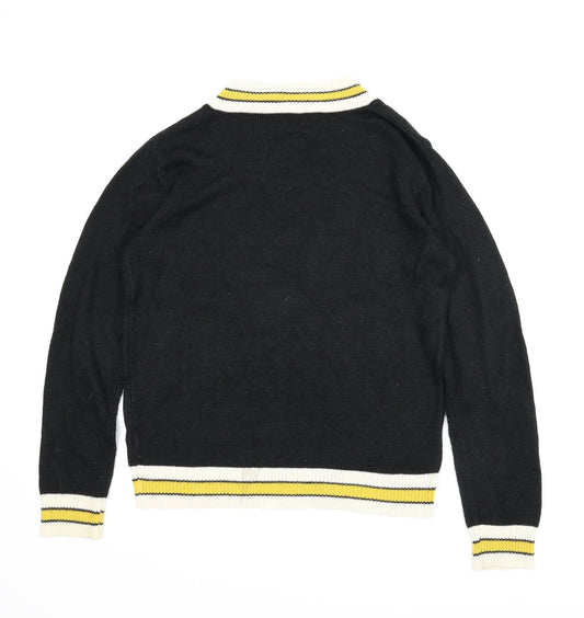 Forever21 Mens Black Pullover Jumper Size M