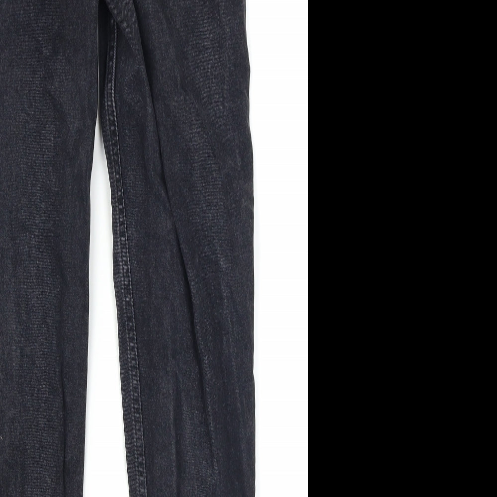 Brand and care label for Denim Co women’s black denim skinny jeans, size UK 6, 27-inch leg