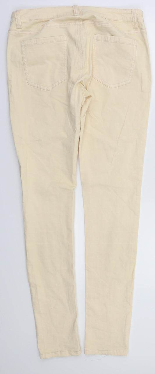 b.young Womens Ivory Skinny Jeans Size 30 L32 in