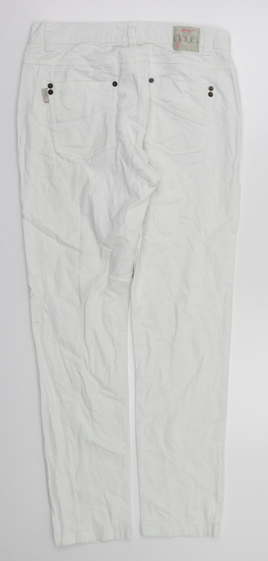 DAYS Womens White Straight Jeans Size 8 L29 in