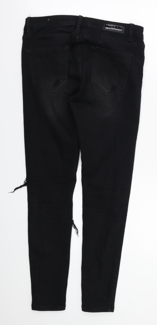 Queen Hearts Womens Black Skinny Jeans Size M L28 in