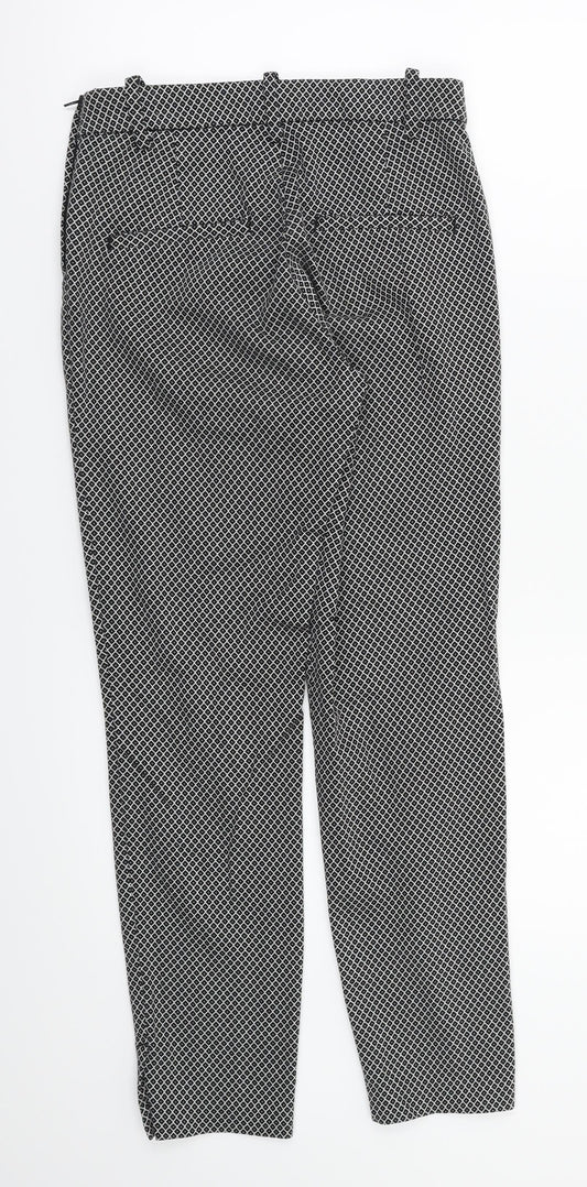 H&M Womens Grey Argyle/Diamond Sweatpants Trousers Size 6 L27 in