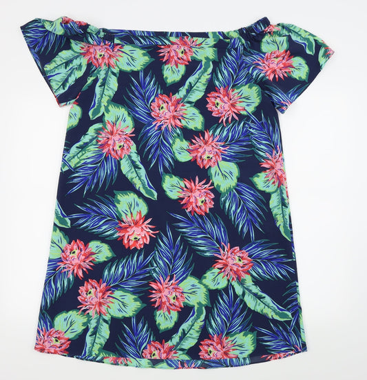 Asda George Womens Blue Floral Fit & Flare Size 12