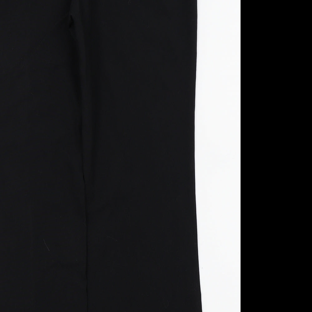 m&S Womens Black Trousers Size 10 L25 in