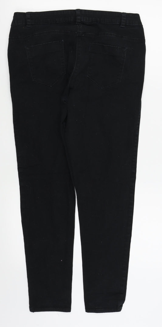 Asda George Womens Black Skinny Jeans Size 14 L26 in