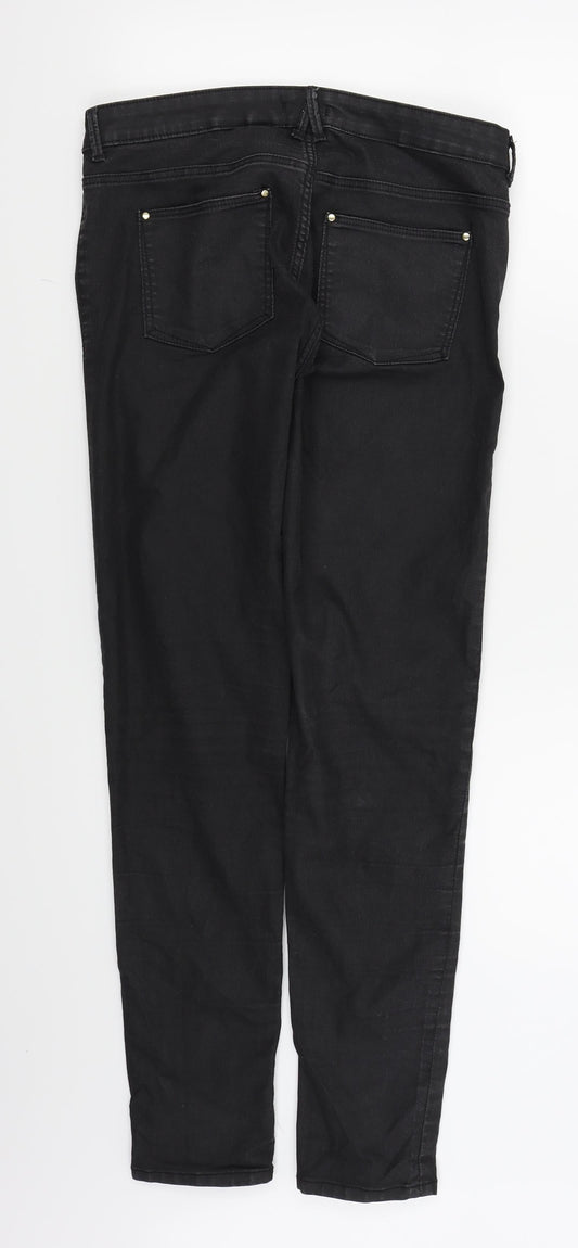 H&M Womens Black Skinny Jeans Size 10 L28 in