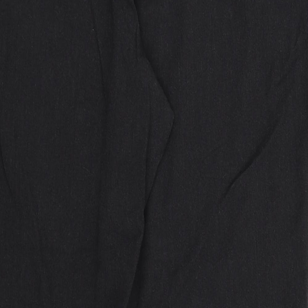 M&S Womens Black Trousers Size 14 L25 in