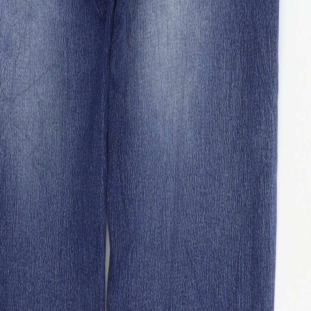 Brand and care label for franky women’s blue skinny jeans, size UK 26, in, 29-inch leg