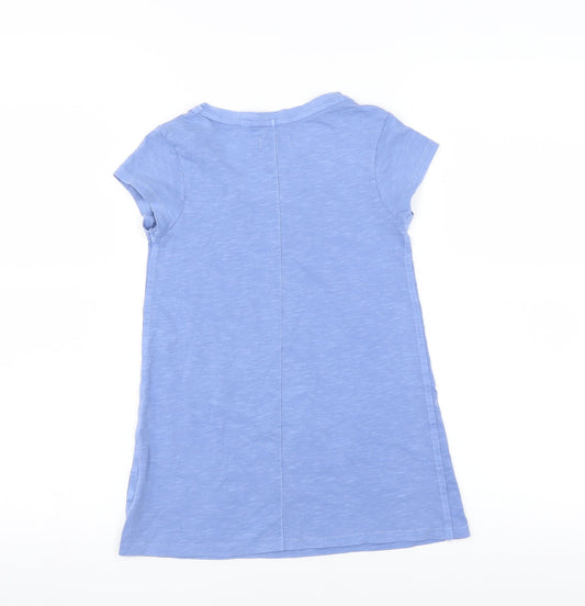 NEXT Girls Blue T-Shirt Dress Size 7 Years - sunshine state