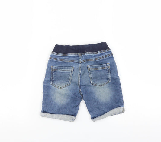 Matalan Boys Blue Denim Bermuda Shorts Size 3-4 Years - jogger waist