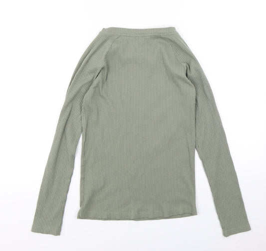 Brave Soul Womens Green Knit Pullover Jumper Size M