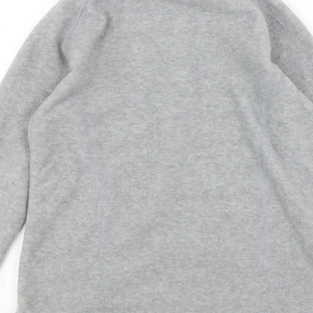 Brand and care label for Primark women’s grey fleece jacket, size UK 8