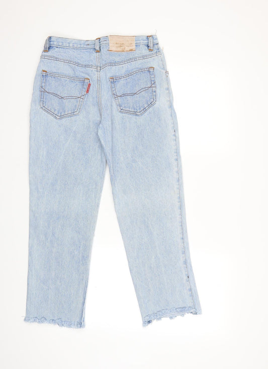 ahdeny Womens Blue Denim Mom Jeans Size 28 in L29 in