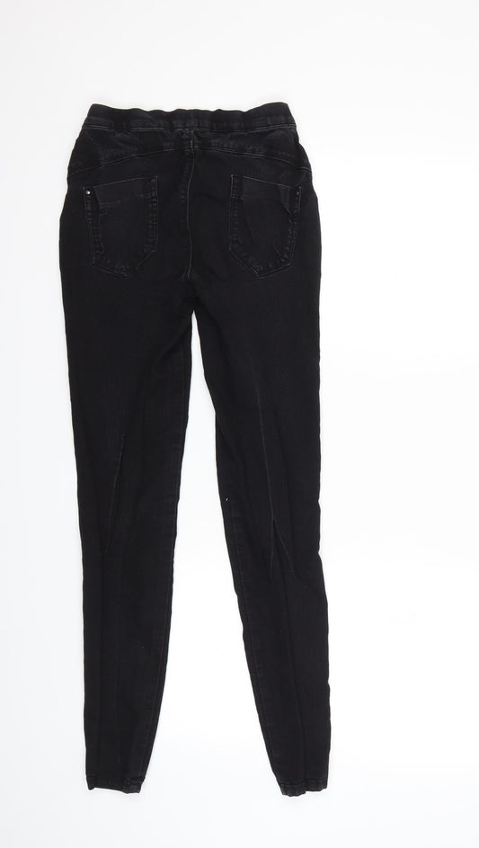Denim & Co. Womens Black Denim Jegging Jeans Size 8 L26 in