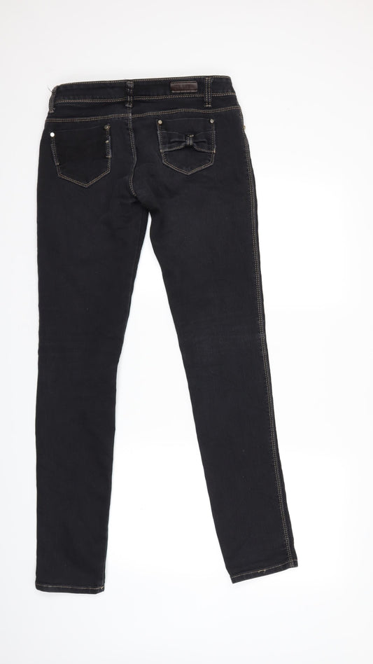 JUST Womens Black Denim Skinny Jeans Size 30 in L32 in