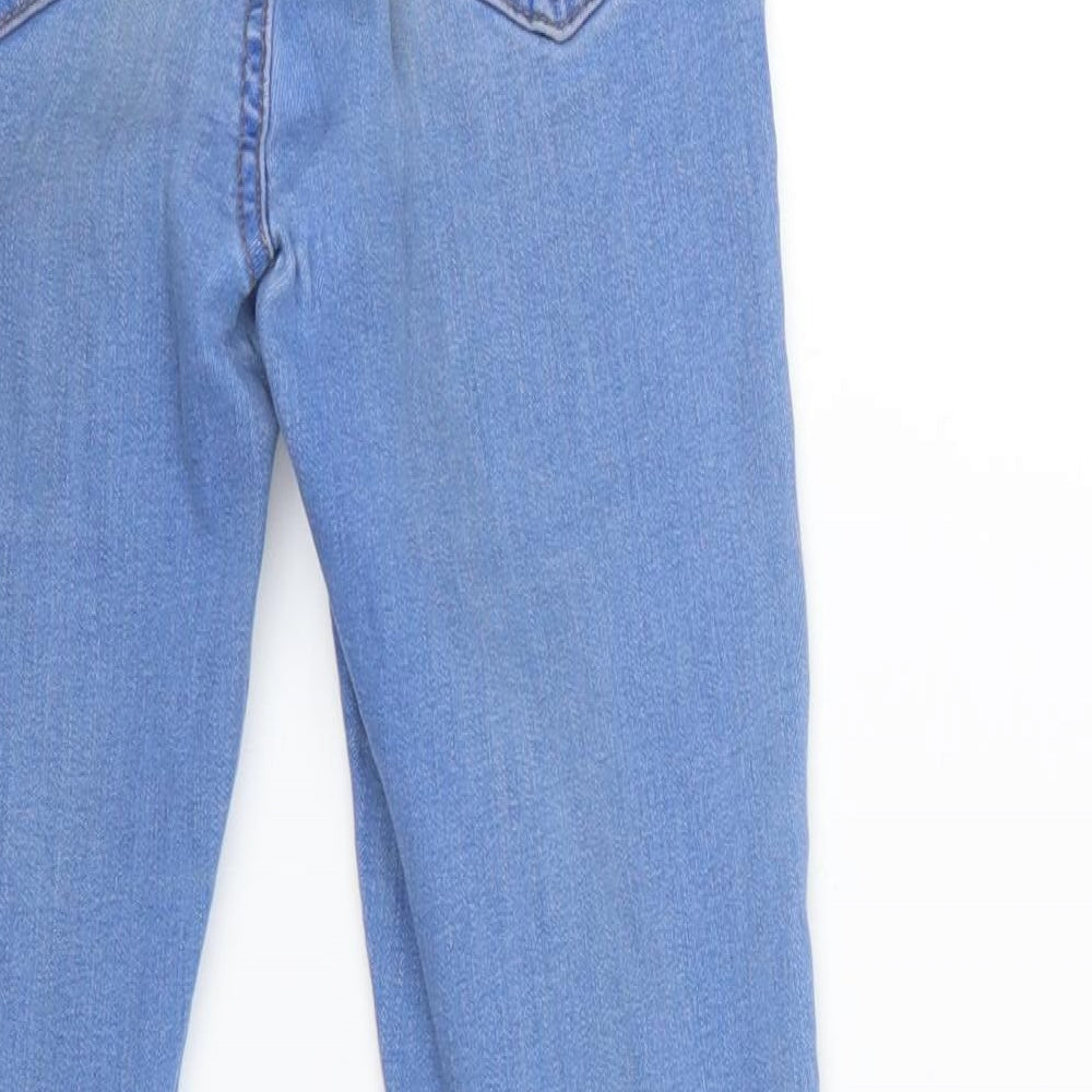 Brand and care label for Denim & Co. women’s blue denim skinny jeans, size UK 6, 26-inch leg