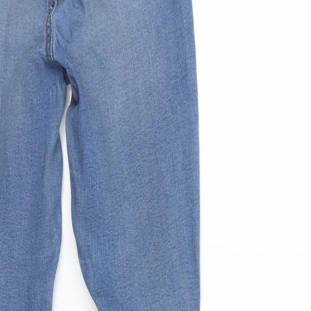 Brand and care label for Denim & Co. women’s blue denim skinny jeans, size UK 6, 29-inch leg
