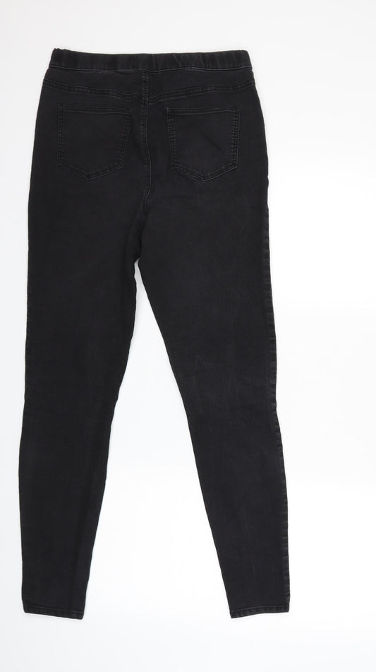 Matalan Womens Black Denim Skinny Jeans Size 8 L28 in