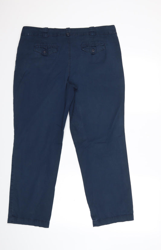 Debenhams Womens Blue Trousers Size 14 L28 in