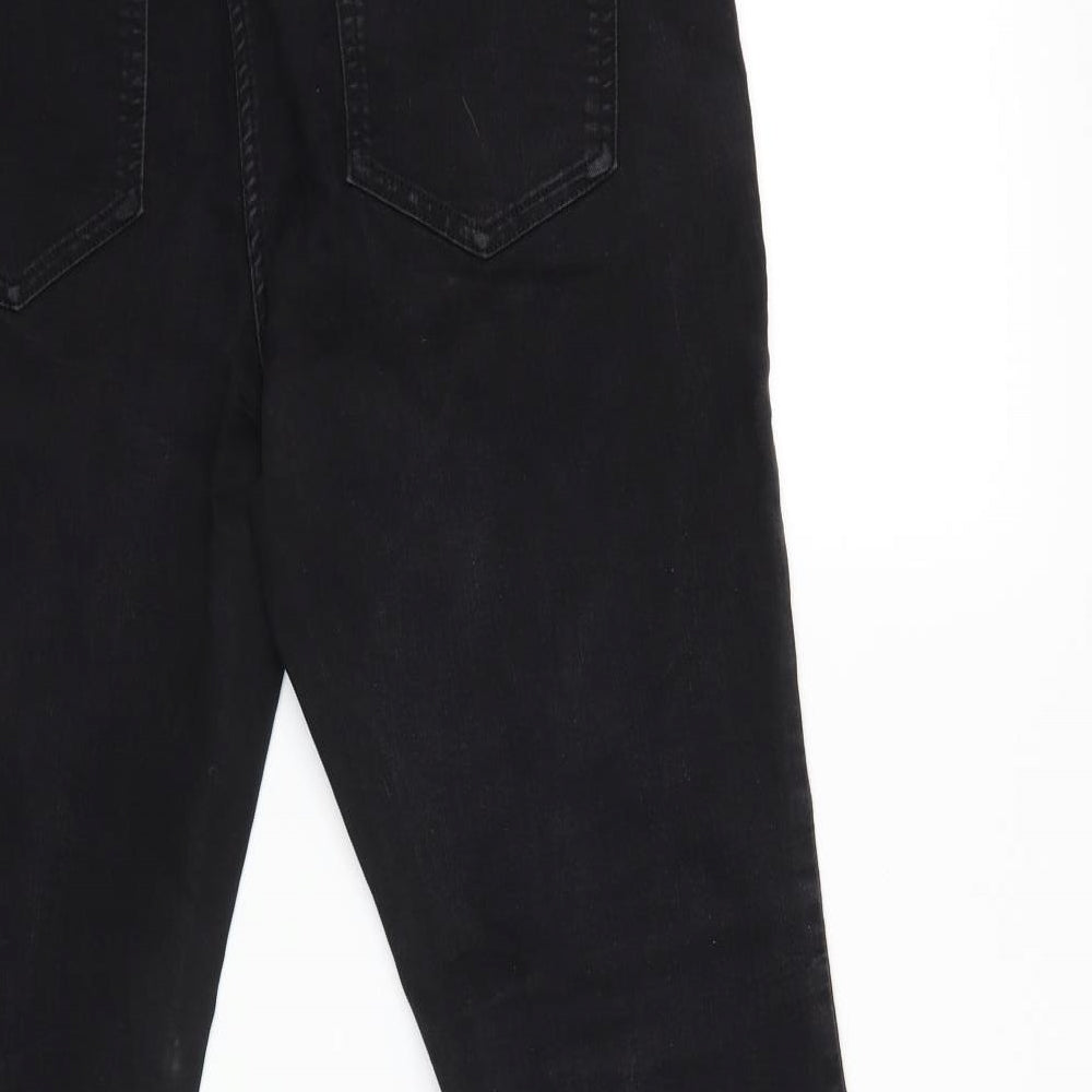 Preworn Womens Black Denim Bootcut Jeans Size 14 L25 in