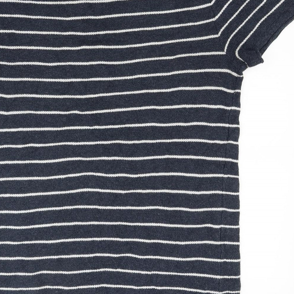 Hollister Womens Blue Striped Knit Pullover Jumper Size M