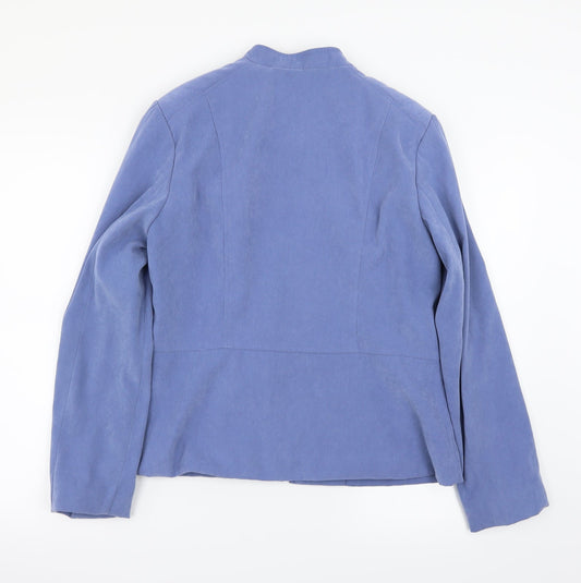 EWM Womens Blue Bomber Jacket Jacket Size 12