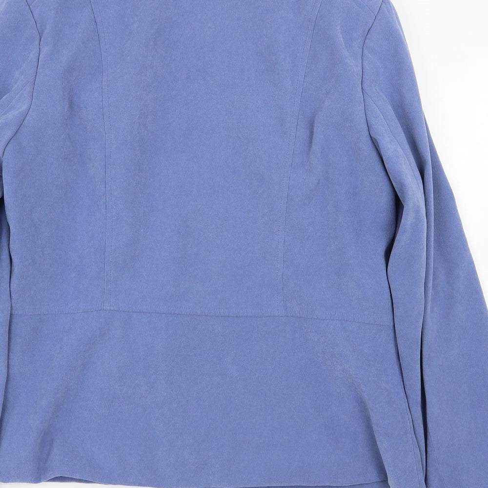 EWM Womens Blue Bomber Jacket Jacket Size 12