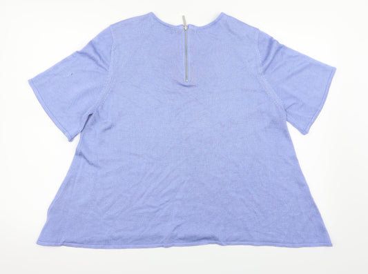 M&S Womens Blue Pullover Jumper Size 18