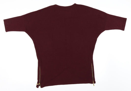 Quiz Womens Red Pullover Jumper Size S