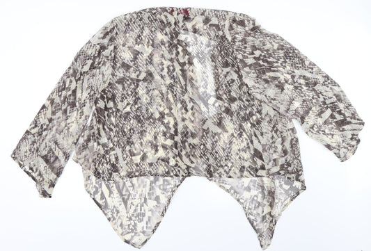 Boohoo Womens Beige Cardigan Jumper Size 14