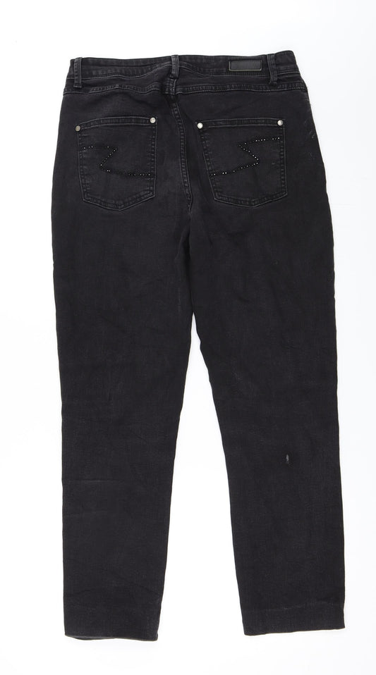 zavanna Womens Black Straight Jeans Size 42 L27 in
