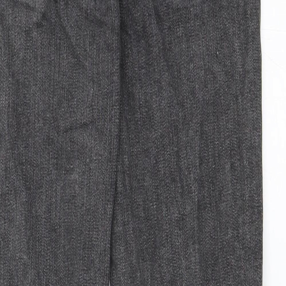 Brand and care label for Marks & Spencer women’s grey denim straight jeans, size UK 8, 24-inch leg